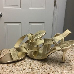Strappy Gold Heels